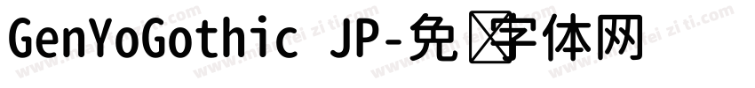 GenYoGothic JP字体转换